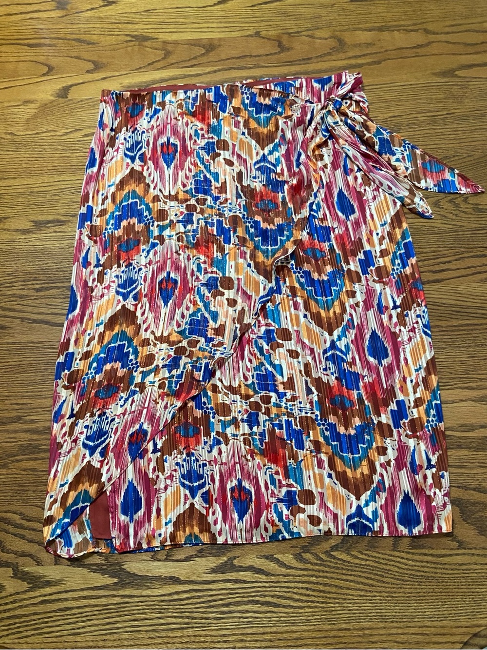 NWT Vince Camuto Sz XL Women’s Faux Tie Wrap Skirt Multicolor
